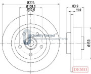 DP0704JM JAPANPARTS brzdový kotúč DP0704JM JAPANPARTS