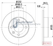 DP0921JM Brzdový kotouč GOLD JAPANPARTS