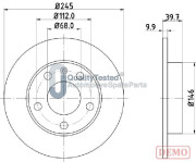 DP0929JM Brzdový kotouč GOLD JAPANPARTS