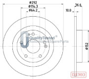 DP427JM Brzdový kotouč GOLD JAPANPARTS