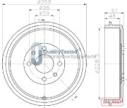 TA0613JM Brzdový buben GOLD JAPANPARTS