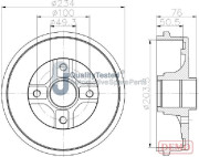 TA0710JM Brzdový buben GOLD JAPANPARTS