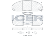 140834 Brzdové destičky ICER