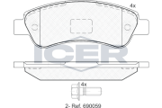 141804 Brzdové destičky ICER
