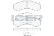 141848 Brzdové destičky ICER