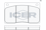 180234 Brzdové destičky ICER