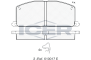 180462 Brzdové destičky ICER