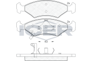 181185 Brzdové destičky ICER