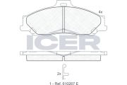181580 Brzdové destičky ICER