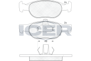 181616 Brzdové destičky ICER