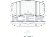 181618 Brzdové destičky ICER