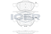 181860 Brzdové destičky ICER