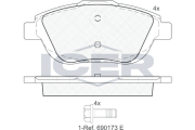 181925 Brzdové destičky ICER