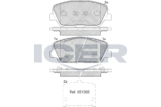 182090 Brzdové destičky ICER