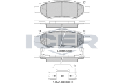 182142 Brzdové destičky ICER