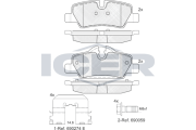 182190 Brzdové destičky ICER