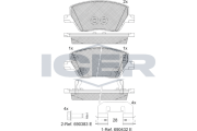 182275 Brzdové destičky ICER