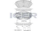 182287 Brzdové destičky ICER