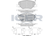 182332 Brzdové destičky ICER