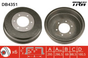 DB4351 TRW brzdový bubon DB4351 TRW