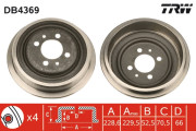DB4369 Brzdový buben TRW