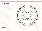 DB7043 TRW brzdový bubon DB7043 TRW