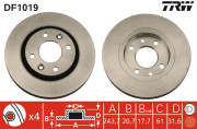DF1019 Brzdový kotouč TRW