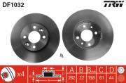 DF1032 Brzdový kotouč TRW