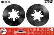 DF1414 Brzdový kotouč TRW