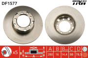 DF1577 Brzdový kotouč TRW