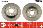 DF1595 Brzdový kotouč TRW