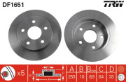 DF1651 Brzdový kotouč TRW
