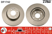 DF1742 Brzdový kotouč TRW
