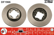 DF1966 Brzdový kotouč TRW