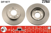 DF1977 Brzdový kotouč TRW