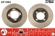DF1984 Brzdový kotouč TRW