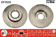DF2626 TRW brzdový kotúč DF2626 TRW