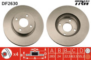 DF2630 Brzdový kotouč TRW