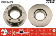 DF2648S Brzdový kotouč TRW