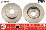 DF4007 Brzdový kotouč TRW