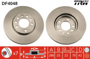 DF4048 Brzdový kotouč TRW