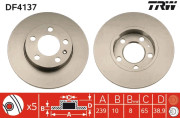 DF4137 Brzdový kotouč TRW