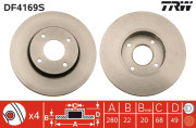 DF4169S Brzdový kotouč TRW