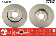 DF4235 TRW brzdový kotúč DF4235 TRW