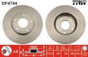 DF4744 TRW brzdový kotúč DF4744 TRW