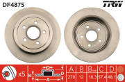 DF4875 Brzdový kotouč TRW