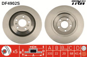 DF4902S Brzdový kotouč TRW