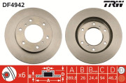 DF4942 Brzdový kotouč TRW