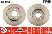 DF4960 Brzdový kotouč TRW