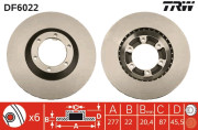 DF6022 Brzdový kotouč TRW